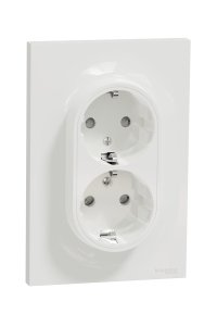 Schneider S521087 Odace Çocuk Korumalı 2li Topraklı Priz