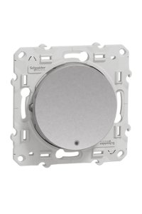 Schneider S530263 Odace Alüminyum Işıklı Anahtar/Vavien