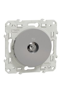 Schneider S530445 Odace Alüminyum Sonlu Tv Prizi