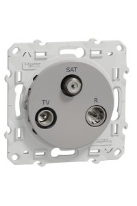 Schneider S530460 Odace Alüminyum Sonlu TV/SAT/R Prizi