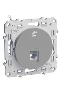 Schneider S530497 Odace Alüminyum Telefon Prizi