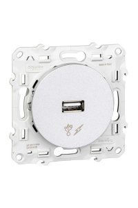 Schneider S53D408 Odace 5V DC Alüminyum Usb Şarj Cihazı