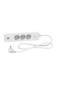 Schneider ST943U1W 1.5m Topraklı 2 Usb Girişli 3lü Grup Priz