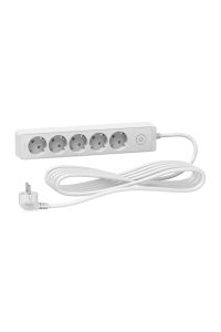 Schneider ST9455W 5m Beyaz Beyaz Topraklı 5li Grup Priz