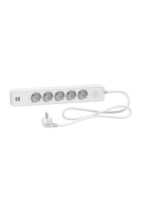 Schneider ST945U1W 1.5m 2 Usbli 5li Topraklı Grup Priz