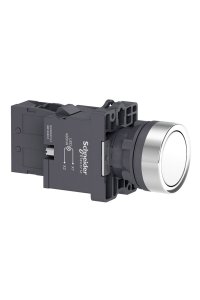 Schneider XA2-EW31M1 220VAC/DC Işıklı Yaylı Beyaz Buton