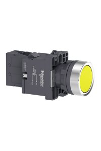 Schneider XA2-EW35B1 24VAC/DC Işıklı Yaylı Sarı Buton
