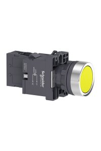 Schneider XA2-EW35M1 220VAC/DC Işıklı Yaylı Sarı Buton