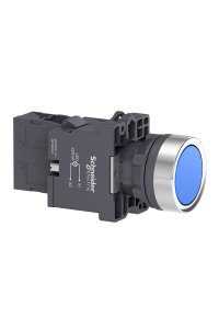 Schneider XA2-EW36M1 220VAC/DC Işıklı Yaylı Mavi Buton