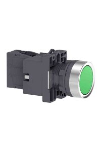 Schneider XA2EW33B1 24VDC 1NA Yeşil Işıklı Yaylı Buton