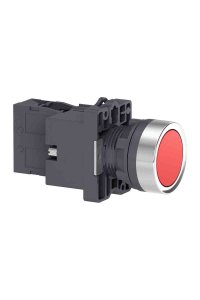 Schneider XA2EW34B2 24V AC/DC 1NK Kırmızı Işıklı Yaylı Buton