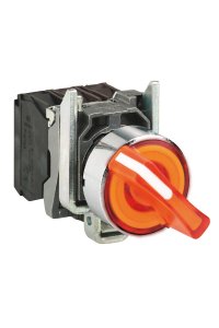 Schneider XB4-BK125B5 Işıklı Turuncu Mandal Buton