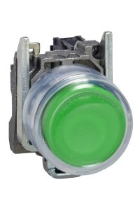 Schneider XB4-BP31 Plastik Kılıflı Yeşil Yaylı Buton