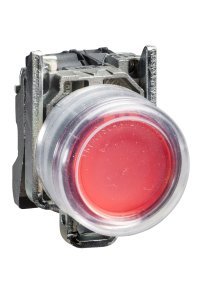 Schneider XB4-BP42 Plastik Kılıflı Kırmızı Yaylı Buton