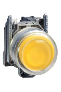 Schneider XB4-BP51 Plastik Kılıflı Sarı Yaylı Buton