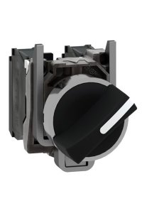 Schneider XB4BD25 1NA+1NK 22mm 2 Konumlu Siyah Mandal Buton