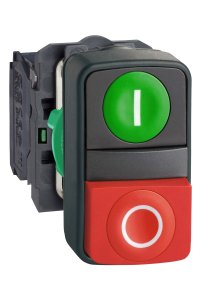 Schneider XB5-AL73415 Çiftli Düz Kafalı Yaylı Buton