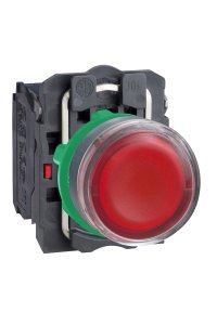 Schneider XB5-AW34M5 220VAC Işıklı Kırmızı Yaylı Buton