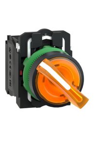 Schneider XB5AK125B5 24V 1NA+1NK Turuncu Işıklı Mandal Buton
