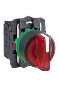 Schneider XB5AK134B5 24V Sabit Kırmızı Işıklı Mandallı Buton