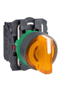 Schneider XB5AK135B5 24V 22mm Turuncu Işıklı Mandal Buton