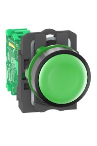 Schneider ZB5RTA3 22mm Plastik Yeşil Pilsiz İletici Buton