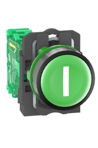Schneider ZB5RTA331 22mm Yeşil Başlıklı İletici Buton