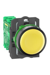 Schneider ZB5RTA5 22mm Plastik Sarı Pilsiz İletici Buton