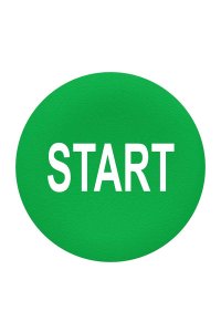Schneider ZBA333 22mm Buton için Start İşaretli Yeşil Başlık