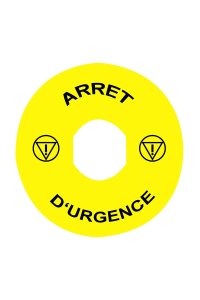 Schneider ZBY8130 Acil Stop Arret D'Urgence İşaretli Yazı