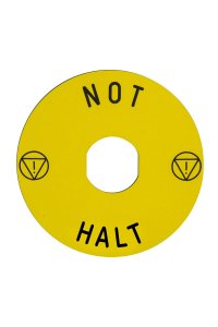 Schneider ZBY8230 Acil Stop için 90mm Not-Halt İşaretli Yazı