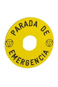 Schneider ZBY8430 90mm Parada De Emergencıa İşaretli Yazı