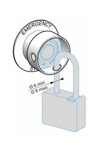 Schneider ZBZ3605 22 Çap Sarı Kilitlenebilir Metal Koruma