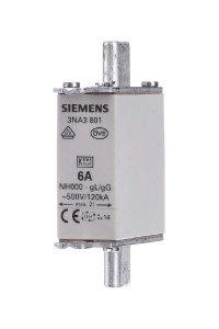 Siemens 3NA3801 6A Boy 000 21mm Bıçaklı Sigorta Buşonu