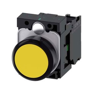 Siemens 3SU1100-0AB30-1BA0 Sarı 1NO Komple Yaylı Buton
