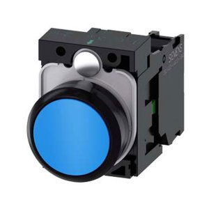 Siemens 3SU1100-0AB50-1BA0 Mavi 1NO Komple Yaylı Buton