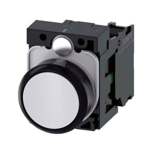 Siemens 3SU1100-0AB60-1BA0 Beyaz 1NO Komple Yaylı Buton