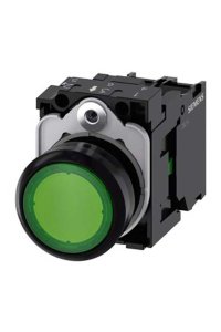Siemens 3SU1102-0AB40-1BA0 Işıklı Plastik Yeşil Ledli Buton