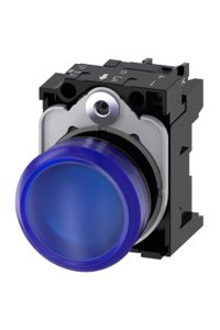 Siemens 3SU1102-6AA50-1AA0 24VAC/Dc Mavi Led Sinyal Lambası