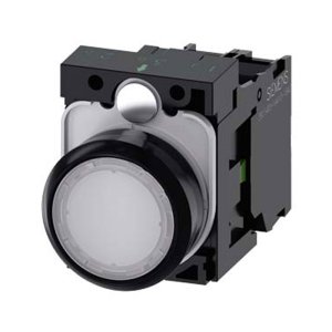 Siemens 3SU1106-0AB60-1BA0 230VAC Beyaz Ledli Işıklı Buton