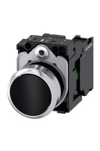 Siemens 3SU1150-0AB10-1BA0 1NO Komple Metal Siyah Buton