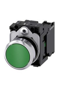 Siemens 3SU1150-0AB40-1BA0 1NO Komple Metal Yeşil Buton