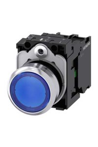Siemens 3SU1152-0AB50-1BA0 Işıklı Metal Mavi Ledli Buton