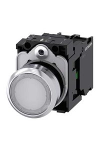 Siemens 3SU1152-0AB60-1BA0 Işıklı Metal Beyaz Ledli Buton