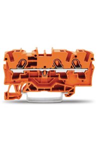 Wago 2004-1302 50 Adet 6mm2 Turuncu 3 İletkenli Ray Klemens