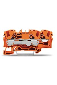 Wago 2006-1302 25 Adet 10mm2 Turuncu 3 İletkenli Ray Klemens