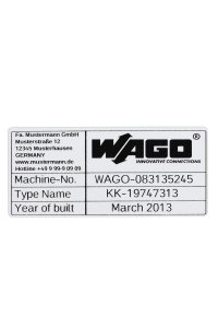 Wago 210-804 44x99mm Gümüş Pano Etiketi