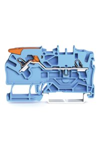 Wago 2102-1204 50 Adet 4mm2 Mavi 2 iletkenli Yaylı Klemens