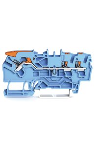 Wago 2102-5304 50 Adet 4mm2 Mavi 3 iletkenli Butonlu Klemens
