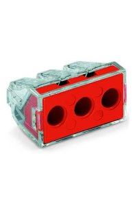 Wago 773-173 50 Adet 3x6mm2 Kırmızı Saydam Buat Klemensi